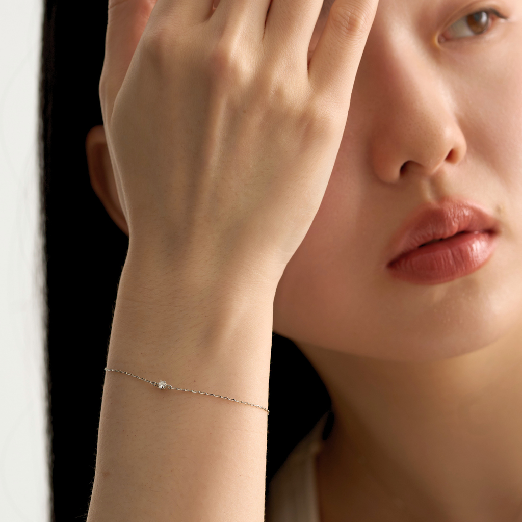 單鑽手鏈 培育淨白鑽 10分 / 20分